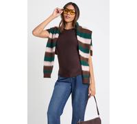 boohoo Women's Maternity Soft Touch Crew Neck T-Shirt in Chocolate | Size: 16