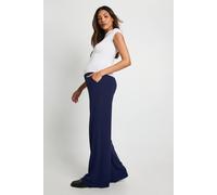 Boohoo Maternity Tailored Wide Leg Trouser In Navy navy 10