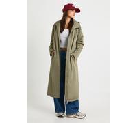 Boohoo Maxi Hooded Parka In Khaki khaki 14