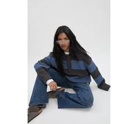 Boohoo Mid Waist Y2K Wide Leg Jean In Dark Indigo dark indigo 6