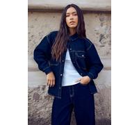 Boohoo Oversized Denim Shirt In Indigo indigo 14