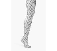 boohoo Women's Oversized Fishnet Tights in Black