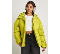 Boohoo Oversized Puffer Jacket In Chartreuse chartreuse 10