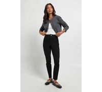 Boohoo Petite Basics High Waist Skinny Jean In Washed Black washed black 6