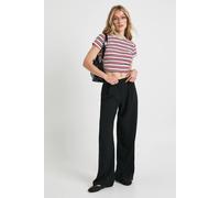 Boohoo Petite Basics Wide Leg Trousers In Black black 6