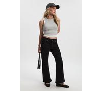 Boohoo Petite Comfort Stretch Low Waist Bootcut Jean In Black