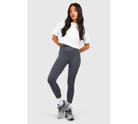Boohoo Petite Seamless Rib Leggings In Grey grey M