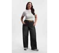 Boohoo Plus Basic Boyfriend Jean In Washed Black washed black 28/30L
