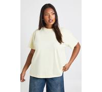 Boohoo Plus Basic Oversized Short Sleeve T-Shirt In Lemon lemon 24