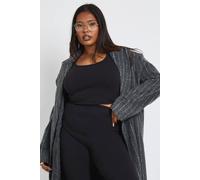 Boohoo Plus Basic Square Neck Long Sleeve Top In Black black 20