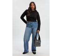 Boohoo Plus Basic Straight Leg Jean In Light Wash light wash 26/30L