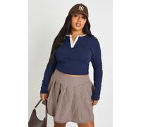 Boohoo Plus Check Pleated Skirt multi 26