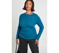Boohoo Plus Cinched Peplum Button Down Top In Blue blue 22