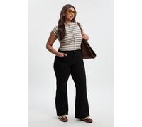 Boohoo Plus Comfort Stretch Low Waist Bootcut Jean In Black black 20/30L