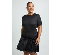 Boohoo Plus Drop Hem T-Shirt Dress In Black black 26