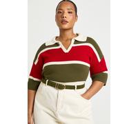 Boohoo Plus Faux Suede Gold Trim Belt In Olive olive One Size