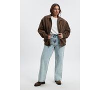 Boohoo Plus High Waist Bum Shaper Wide Leg Jean In Acid Wash Light Blue acid wash light blue 18