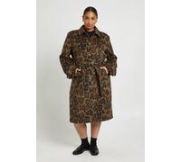Boohoo Plus Leopard Print Wool Look Coat leopard 16
