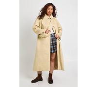Boohoo Plus Longline Trench Coat With Matching Bag In Stone stone 26