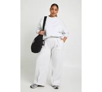 Boohoo Plus Oversized Sweatshirt In Grey Marl grey marl 18