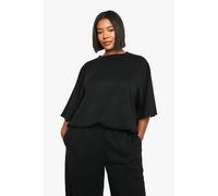Boohoo Plus Super Soft Oversized T-Shirt In Black black 18