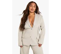 Boohoo Plus Tailored Boyfriend Blazer In Sage sage 20