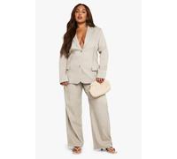Boohoo Plus Tailored Boyfriend Trouser In Sage sage 22
