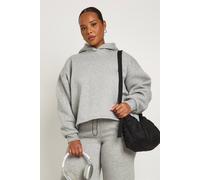 Boohoo Plus Toggle Oversized Hoodie In Ash Grey ash grey 24