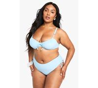 Boohoo Plus Tummy Control High Waist Brief In Baby Blue baby blue 20