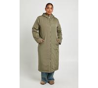 Boohoo Plus Zip Up Parka Jacket In Khaki khaki 28