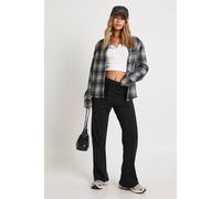 Boohoo Ponte Pintuck Drawstring Wide Leg Trouser In Black black 6