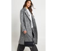 Boohoo Premium Longline Wool Look Coat In Grey grey 8