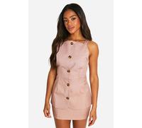 Boohoo Premium Pinstripe Longline Waistcoat In Rose rose 12