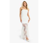 Boohoo Premium Structured Lace Maxi Dress In White white 18