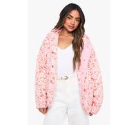 Boohoo Printed Oversized Jacket In Pink pink 12