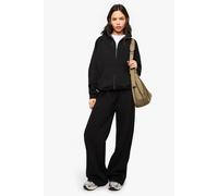 Boohoo Raglan Seam Funnel Neck Bomber Zip Through Tracksuit In Black black XL