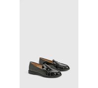 Boohoo Ruched Detail Loafers In Black black 8