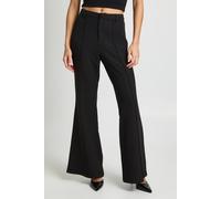 Boohoo Seam Detail Flare Leg Trousers In Black black 12