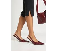 Boohoo Slingback Extreme Point Court Shoes In Dark Red dark red 7