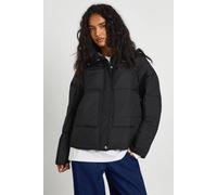 Boohoo Square Quilted Puffer Jacket In Black black 10
