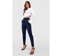 Boohoo Super Stretch Tapered Tailored Trouser In Navy navy 14