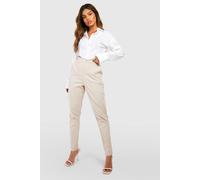 Boohoo Super Stretch Tapered Tailored Trouser In Stone stone 16