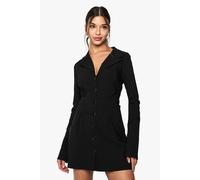 Boohoo Tailored Cinched Blazer Dress In Black black 10