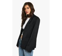 Boohoo Tailored Oversized Slouchy Blazer In Black black 10