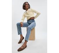 Boohoo Tall Comfort Stretch High Waist Mom Jean In Vintage Wash vintage wash 8/36L