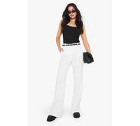 Boohoo Tall Essential Flare Leg Trouser In Ivory ivory 14