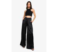 Boohoo Tall 'pull On' Elasticated Waistband Tailored Trouser In Charcoal charcoal 8