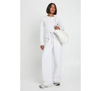 Boohoo Tall Rib Button Through Long Sleeve Tracksuit In Ash Grey ash grey M