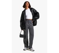 Boohoo Tall Straight Leg Tailored Trousers In Dark Grey dark grey 16/34L