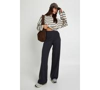 Boohoo Tall Wide Leg Rib Knit Trouser In Charcoal charcoal 18